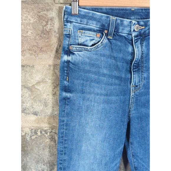 &denim Jeans Woman's Size 26 Super Skinny High Waist Ankle Length Distressed - Picture 4 of 13